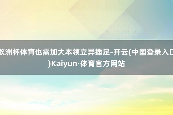 欧洲杯体育也需加大本领立异插足-开云(中国登录入口)Kaiyun·体育官方网站