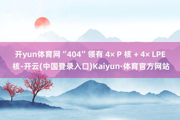开yun体育网“404”领有 4× P 核 + 4× LPE 核-开云(中国登录入口)Kaiyun·体育官方网站